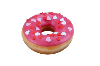 Донат LOVE с клубничной начинкой